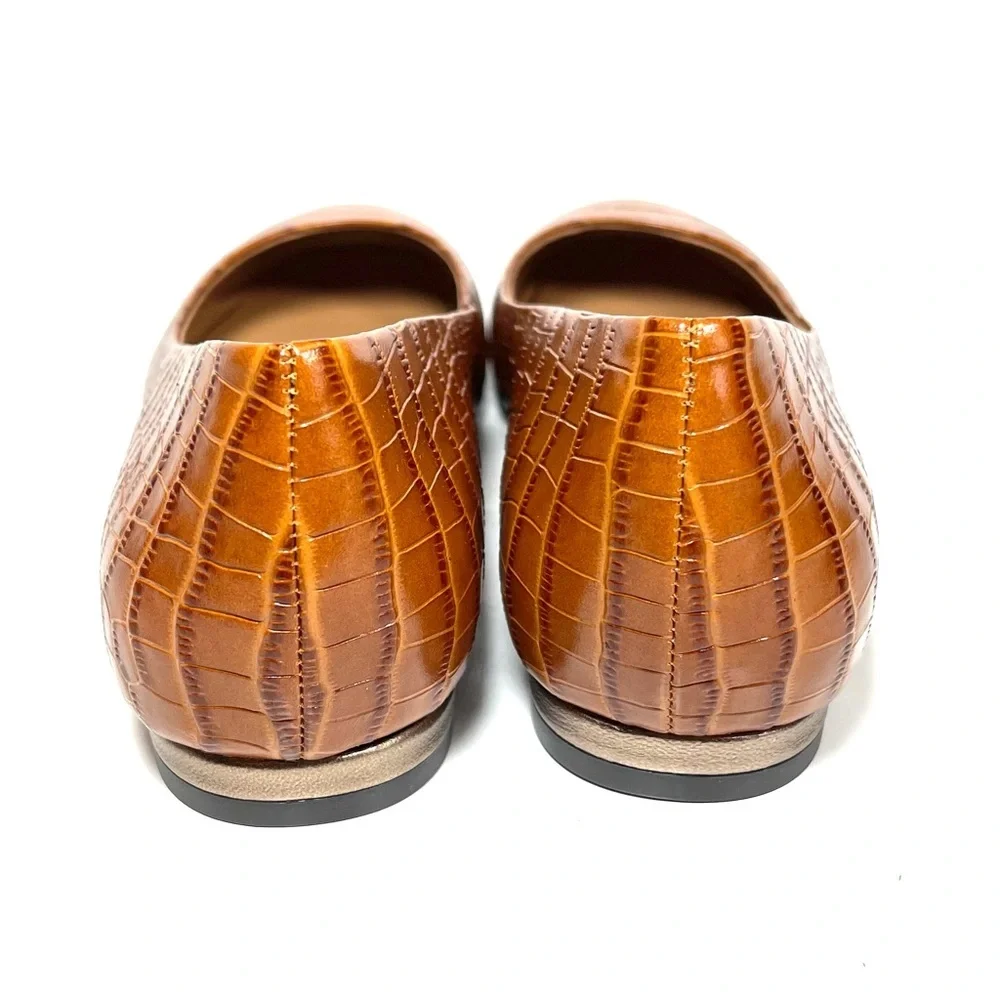 Vionic Hannah Women’s‎ Ballet Flats Espresso Croc Prints size 6.5M